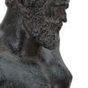 Statuetta busto uomo scultura in resina nera Ercole Sconti