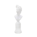 Statuetta scultura busto donna classica in resina bianca Era Promozione