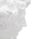 Statuetta scultura decorativa in resina bianca volto maschile Enea Sconti