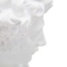 Statuetta scultura decorativa in resina bianca volto maschile Enea Sconti