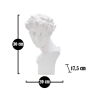 Statuetta scultura decorativa in resina bianca volto maschile Enea Catalogo