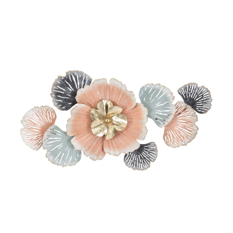 Pannello decorativo 3D da parete con fiori e foglie 93x7,5x53cm Softy Promozione