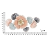 Pannello decorativo 3D da parete con fiori e foglie 93x7,5x53cm Softy Catalogo