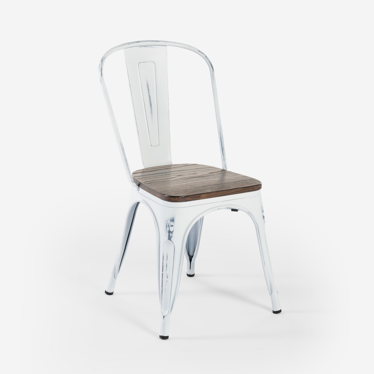 Sedie metallo industriale vintage bianco top legno Steel Old Wood Promozione Sedie metallo industriale vintage bianco top legno Steel Old Wood Promozione