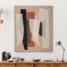Quadro astratto dipinto su tela geometrico boho chic 100x80 cm Naruk Vendita