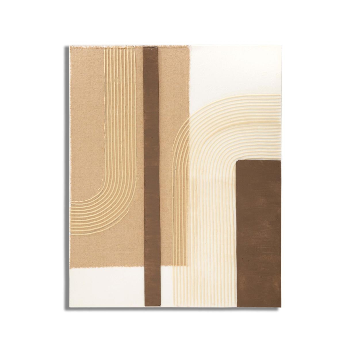 Quadro astratto su tela dipinto in stile boho chic 100x80 cm Lofty