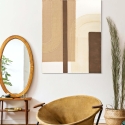 Quadro astratto su tela dipinto in stile boho chic 100x80 cm Lofty Vendita