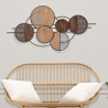 Pannello decorativo da parete legno metallo boho chic 134x69cm Woody Vendita