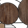 Pannello decorativo da parete legno metallo boho chic 134x69cm Woody Sconti
