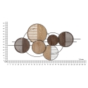 Pannello decorativo da parete legno metallo boho chic 134x69cm Woody Catalogo