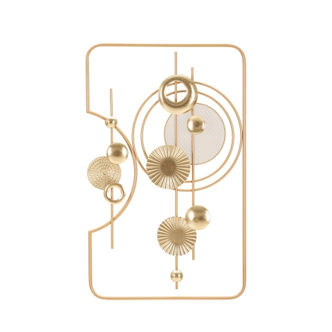 Pannello decorativo da parete 3D in metallo dorato 80x49,5 cm Goldy Promozione