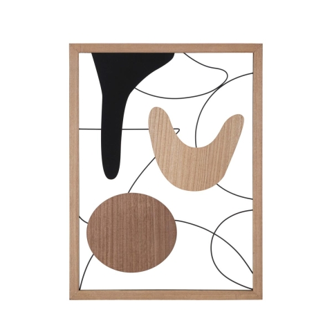 Pannello decorativo 3D moderno in legno e metallo da parete Astroy Promozione