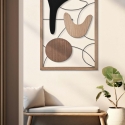 Pannello decorativo 3D moderno in legno e metallo da parete Astroy Vendita