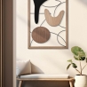 Pannello decorativo 3D moderno in legno e metallo da parete Astroy Vendita