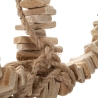 Scultura da parete a forma di ancora in legno 46x39 cm Nature Saldi