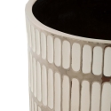 Set 2 vasi in ceramica bianca con decorazioni argento Ray Sconti