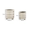 Set 2 vasi in ceramica bianca con decorazioni argento Ray Catalogo