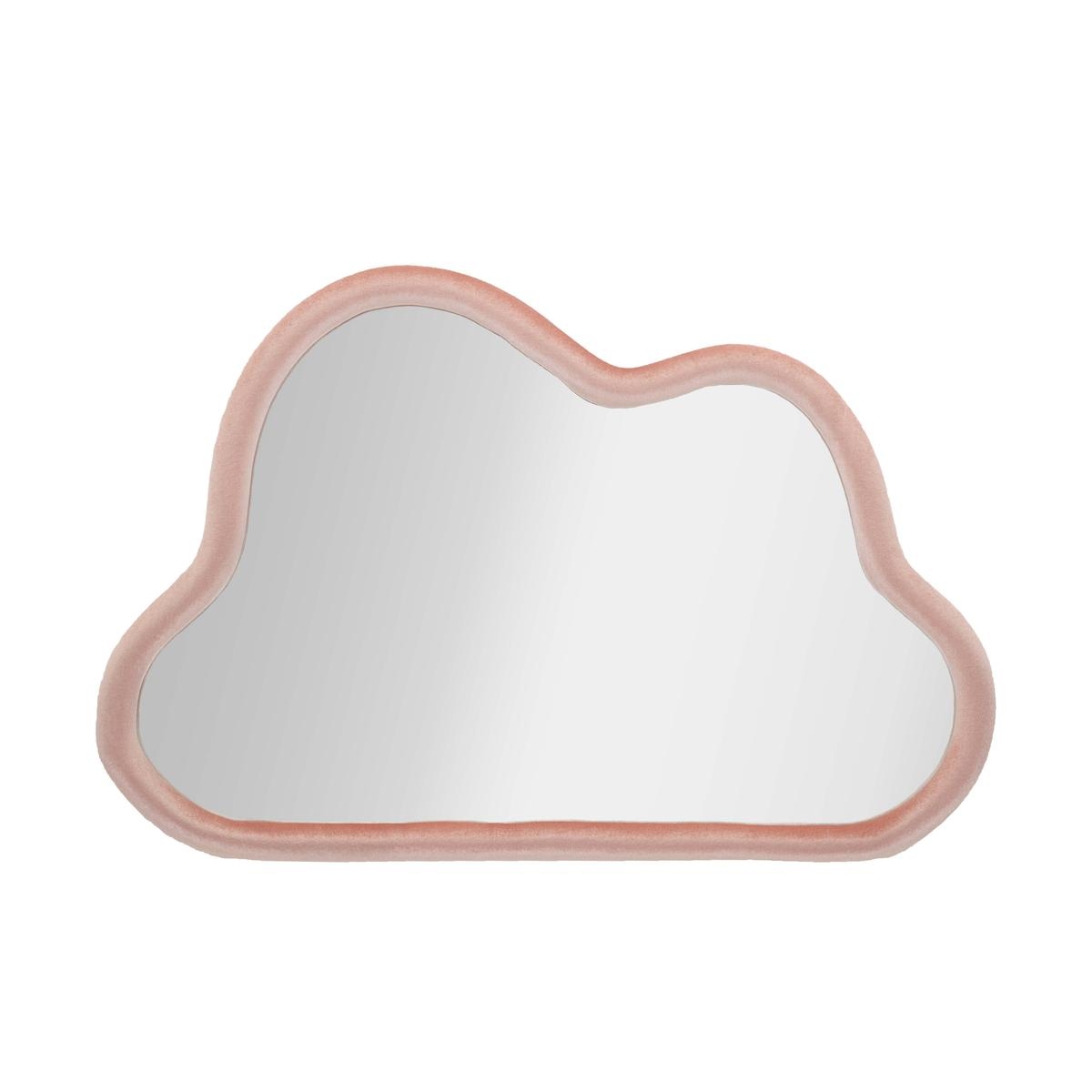 Specchio da parete a forma di nuvola con cornice in velluto 90x60cm Cloud