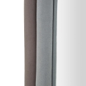 Specchio ovale da parete con cornice in velluto grigio 90x60x4cm Antony Sconti