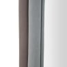 Specchio ovale da parete con cornice in velluto grigio 90x60x4cm Antony Sconti