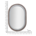 Specchio ovale da parete con cornice in velluto grigio 90x60x4cm Antony Catalogo