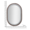 Specchio ovale da parete con cornice in velluto grigio 90x60x4cm Antony Catalogo