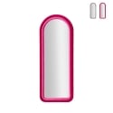 Specchio da parete con cornice ad arco in tessuto 160x60x4 cm Cloe Promozione