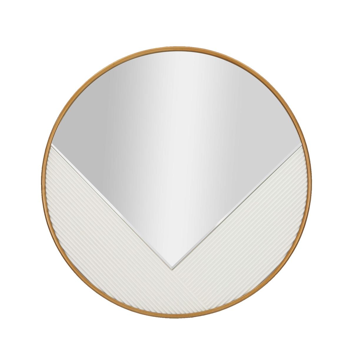 Specchio da parete rotondo 80cm con cornice dorata Tolosa