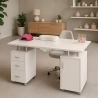 Tavolo manicure unghie estetista ventola aspiratore ruote cassettiera Tibi Offerta