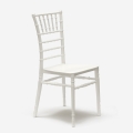 Sedia Bianca Stile Vintage per Catering Bar Ristoranti e Cucine Chiavarina Promozione