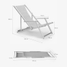 Sedia sdraio mare spiaggia braccioli alluminio pieghevole Riccione Gold Lux 