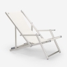 Sedia sdraio mare spiaggia braccioli alluminio pieghevole Riccione Gold Lux 