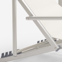 Sedia sdraio mare spiaggia braccioli alluminio pieghevole Riccione Gold Lux 