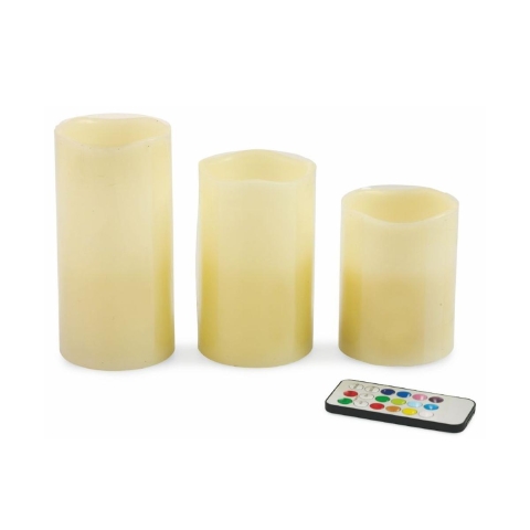 Set 3 candele led 12 variazioni di colore telecomando Tivon Promozione