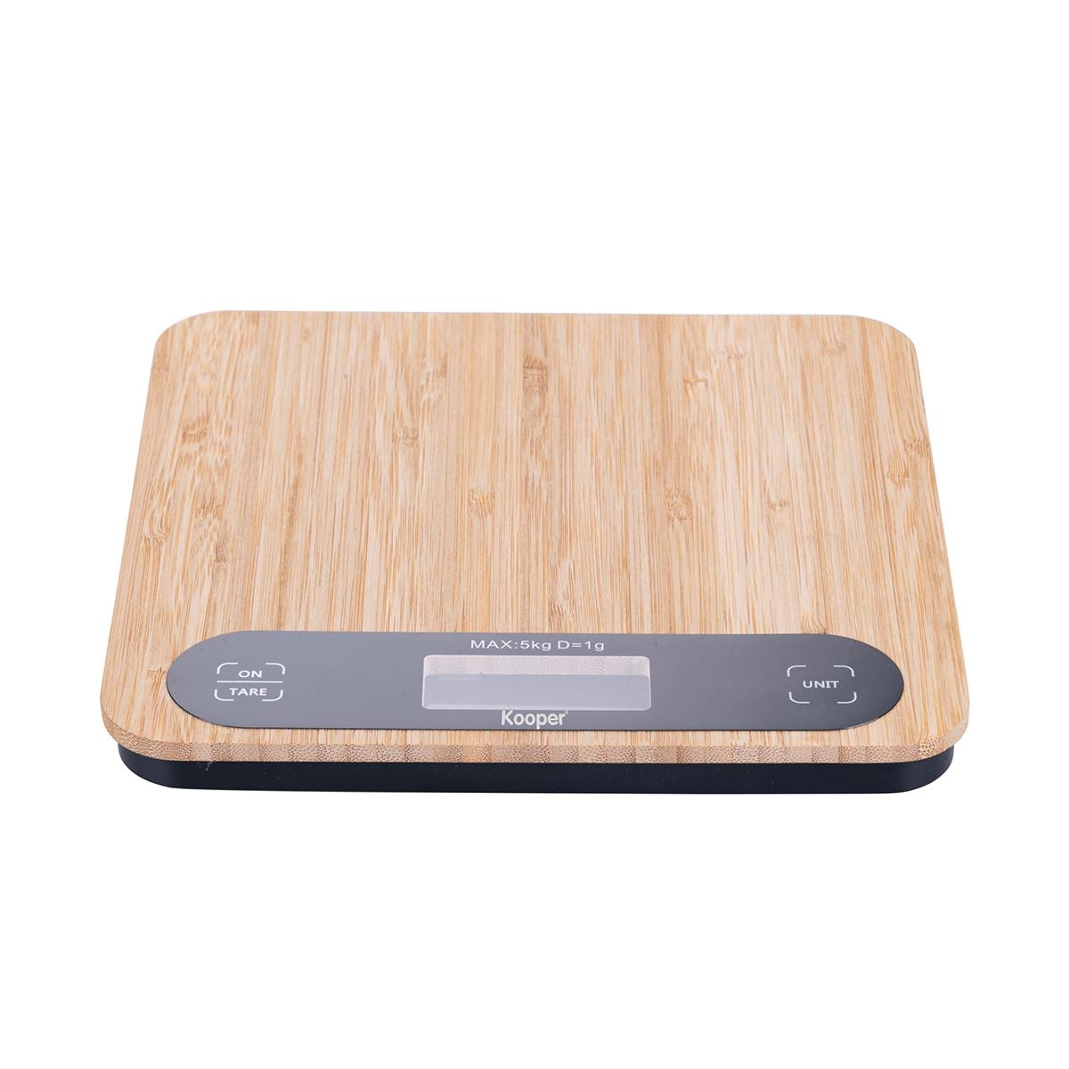 Bilancia da cucina digitale in bambù 20,5x20,5x2,75 cm Paxel Promozione Bilancia da cucina digitale in bambù 20,5x20,5x2,75 cm Paxel Promozione