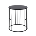Set 2 tavolini rotondi contemporanei in ferro battuto nero Daram Offerta