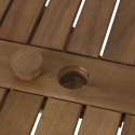Tavolo da giardino pieghevole ottagonale in legno foro ombrellone Bali Sconti