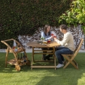 Tavolo da giardino pieghevole ottagonale in legno foro ombrellone Bali Scelta