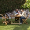 Tavolo da giardino pieghevole ottagonale in legno foro ombrellone Bali Scelta