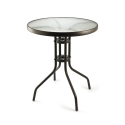 Tavolo tondo da esterno 60 cm acciaio con piano in vetro Lorea Catalogo