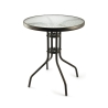 Tavolo tondo da esterno 60 cm acciaio con piano in vetro Lorea Catalogo