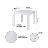 Tavolo quadrato da esterno in plastica effetto rattan 80x80 cm Varnu 
