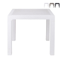 Tavolo quadrato da esterno in plastica effetto rattan 80x80 cm Varnu Promozione