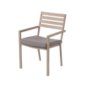Tavolo esterno + 6 sedie da giardino in alluminio con cuscini Ibiza Stock