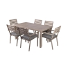 Tavolo esterno + 6 sedie da giardino in alluminio con cuscini Ibiza Promozione