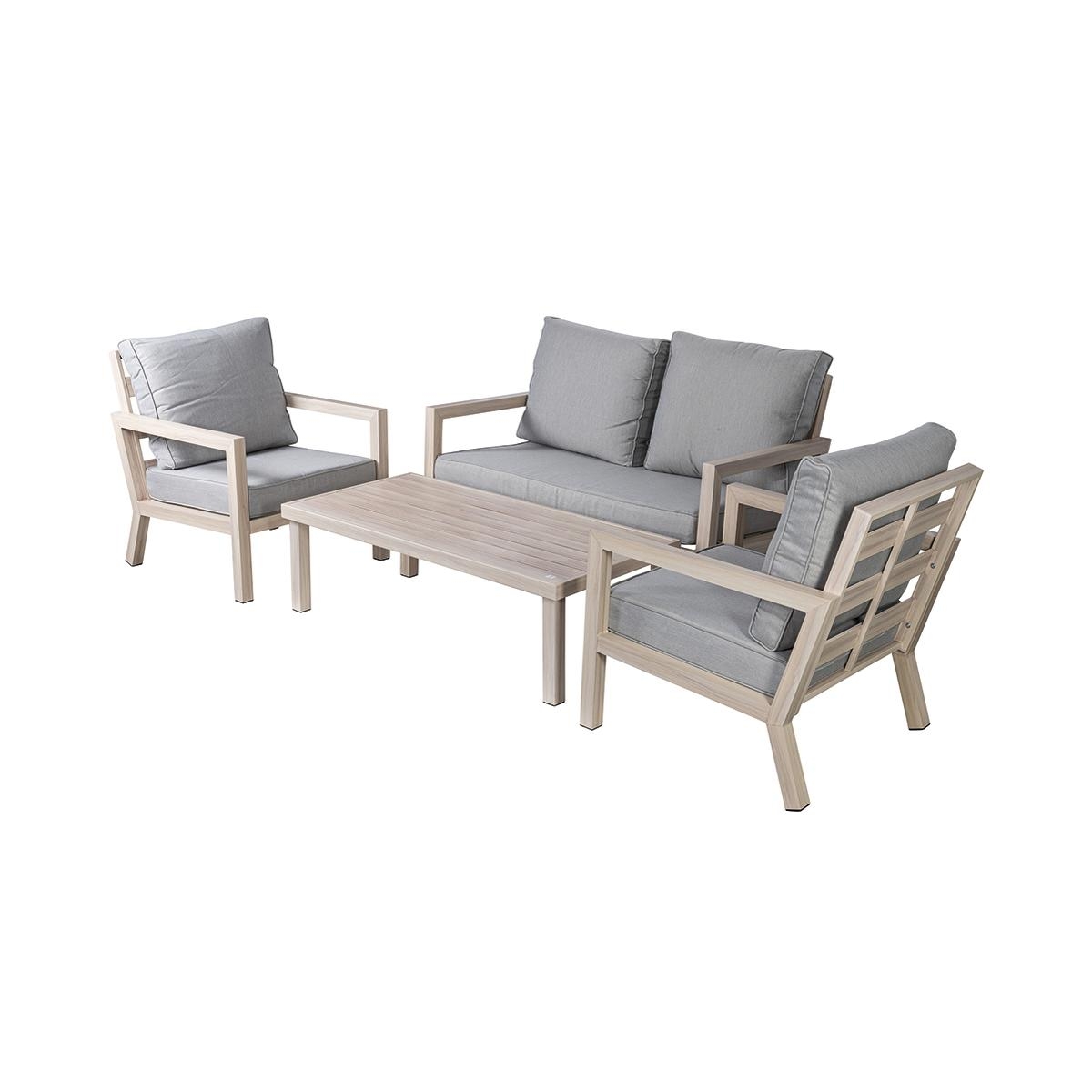Salotto da giardino divano tavolino e 2 poltrone con cuscini Ibiza Promozione Salotto da giardino divano tavolino e 2 poltrone con cuscini Ibiza Promozione