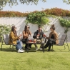 Salotto da giardino 4 posti con tavolino top in vetro Saint Tropez Vendita