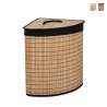 Cesto porta biancheria angolare in bambù con fodera 35x35x50 Sintia Promozione