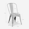 sedie design industriale metallo vintage shabby chic stile steel old 