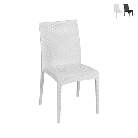 Sedia da giardino in polipropilene effetto rattan New Magic Promozione